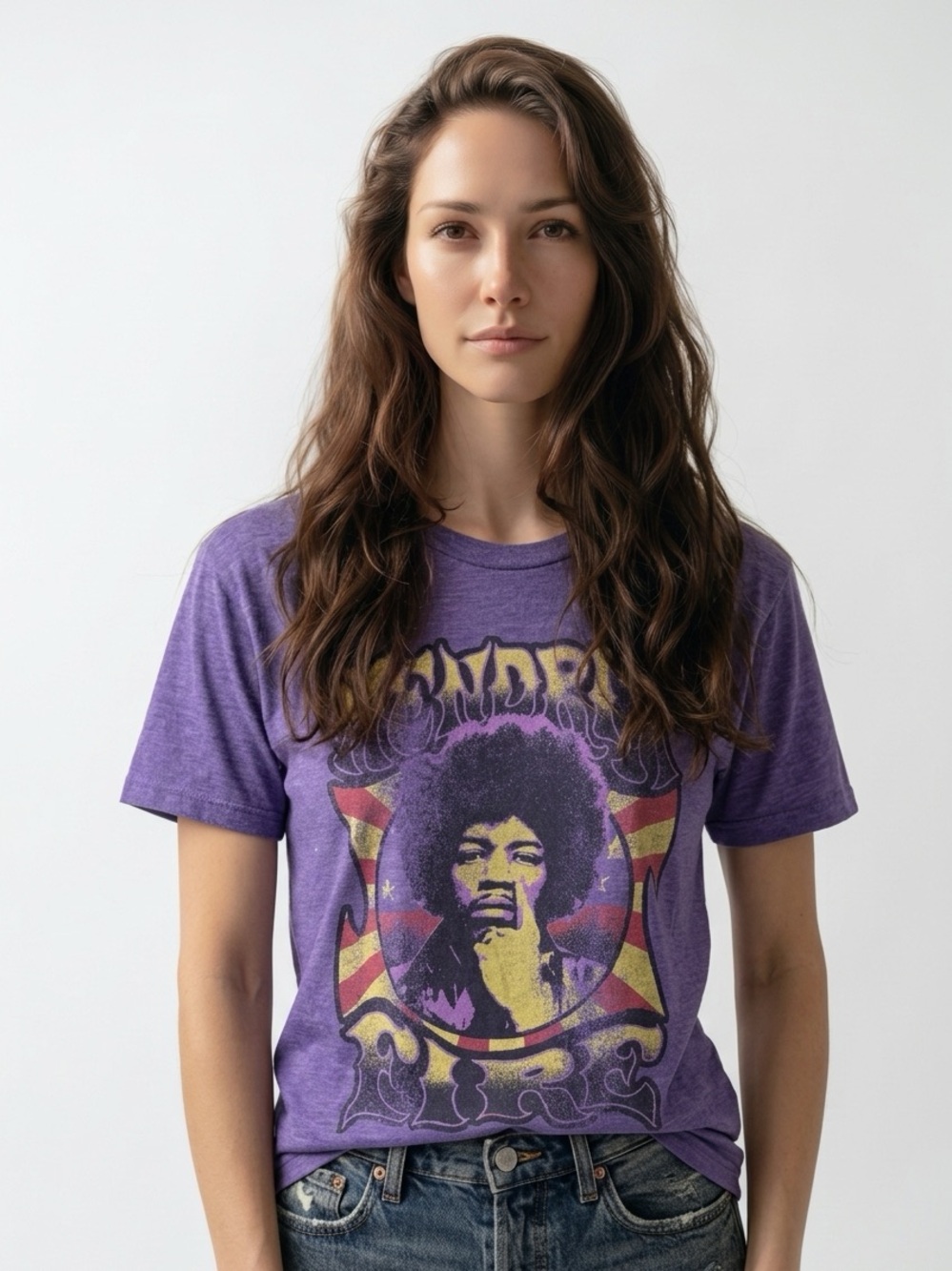 STONE FREE | Jimi Hendrix Purple Short Sleeve Crewneck Tee Unisex Size Large